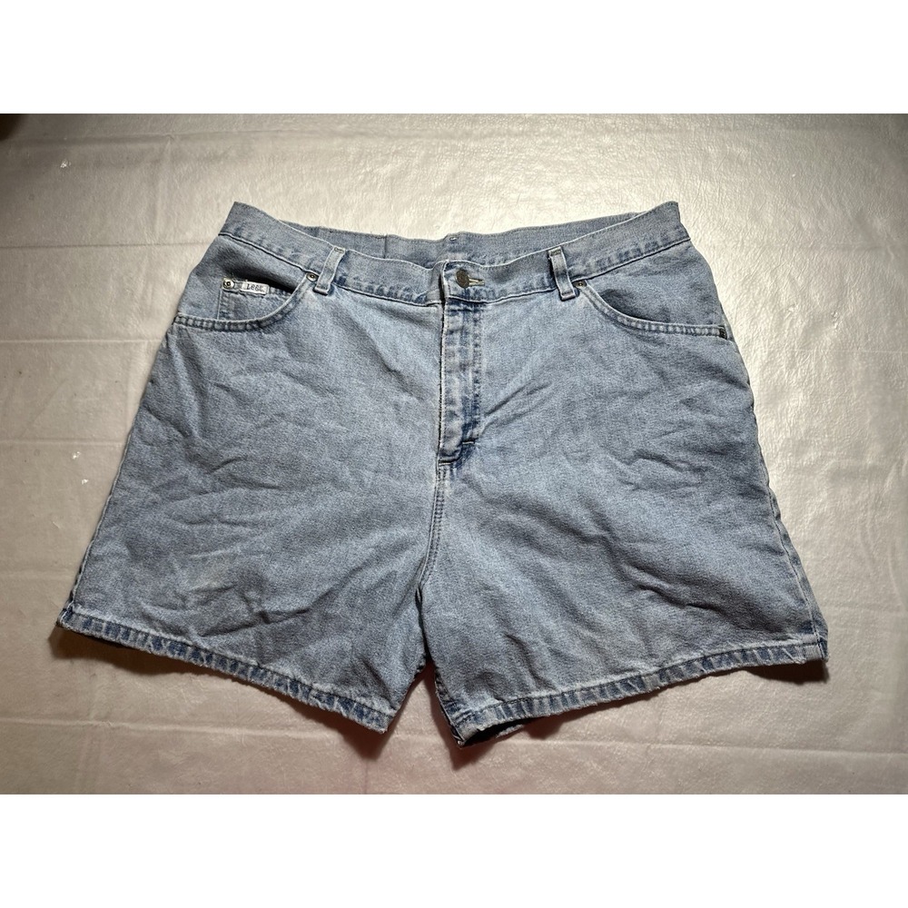 VTG Riders Lee Denim Shorts Womens 18M Jean Shorts Light Wash High Rise 90s Y2K